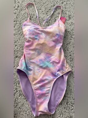 NWT Ninety-Nine Brand Pastel Tie-Dye Swimsuit in Lavender, Pink & Aqua Size X-Sm